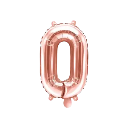 Birthday balloon number 0 Rose gold 35cm