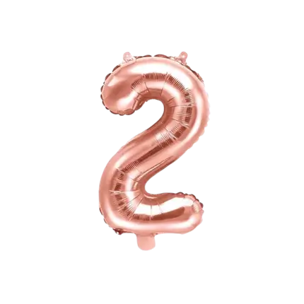 Birthday balloon number 2 Rose Gold 35cm