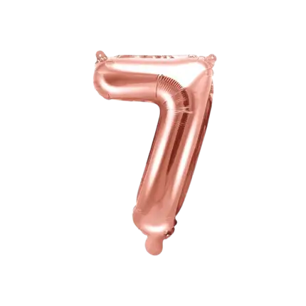 Birthday balloon number 7 Rose Gold 35cm