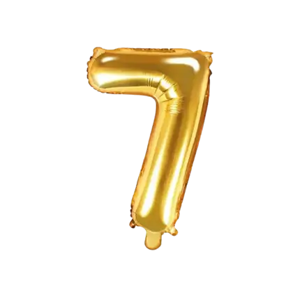 Birthday balloon number 7 gold 35cm