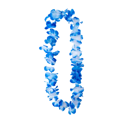 Blue Hawaiian Flower Necklace
