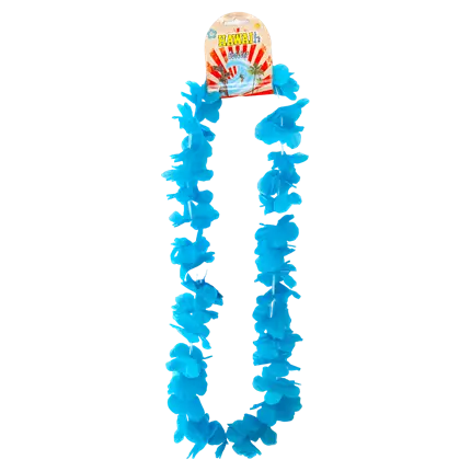 Turquoise Blue Hawaiian Flower Necklace