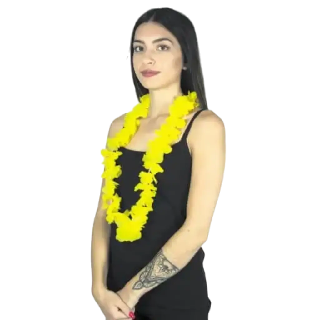 Yellow Hawaiian Flower Necklace