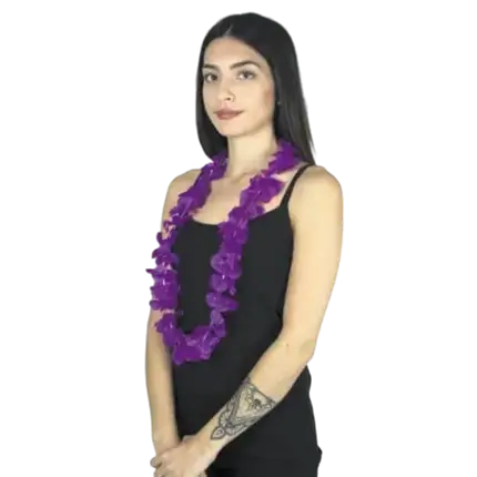 Hawaiian Flower Necklace Purple