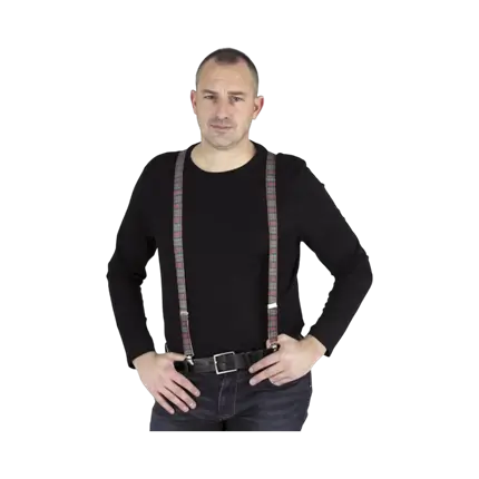 Tarzan braces Brown with black checkerboard