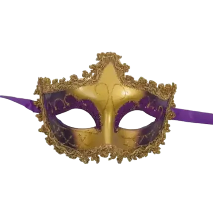 Venetian Mask Gold and Violet