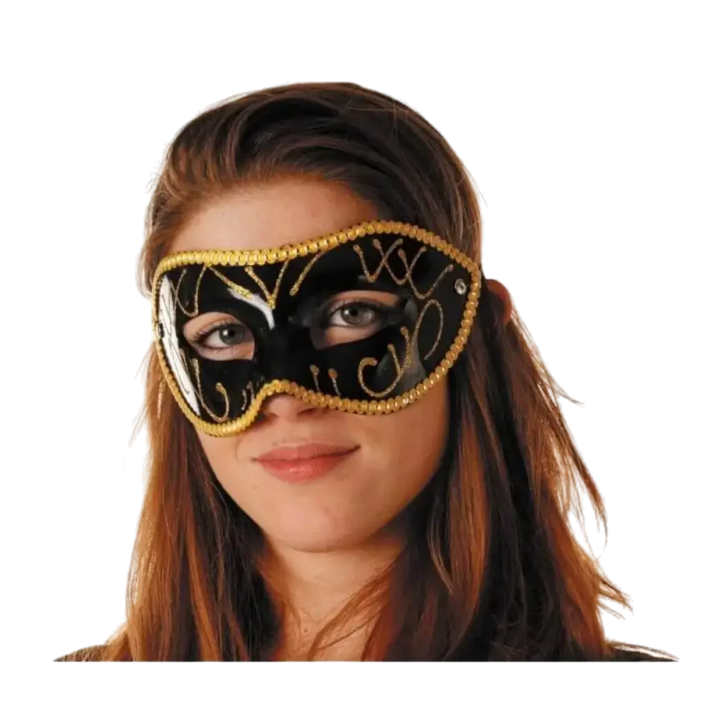Black and Gold Venetian Mask