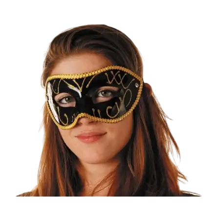 Black and Gold Venetian Mask