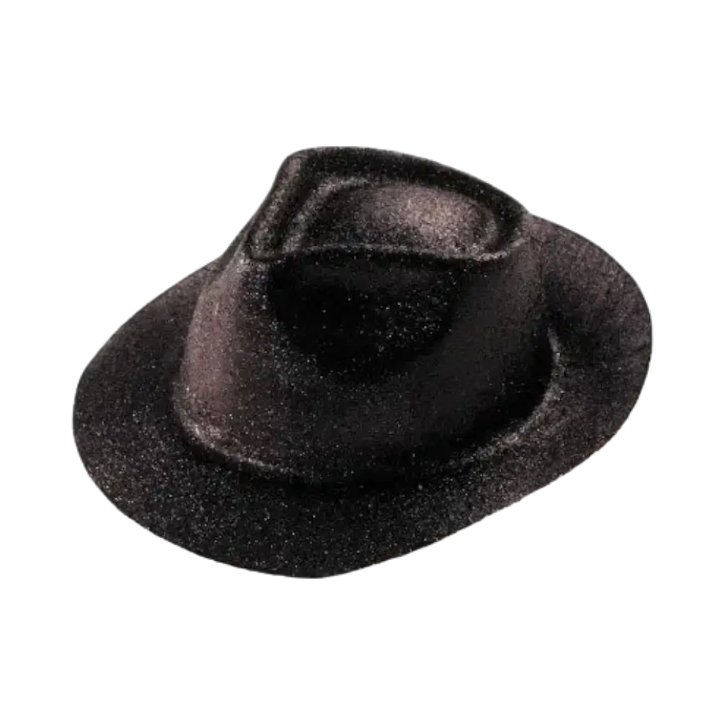 BORSALINO Sequin Hat Black
