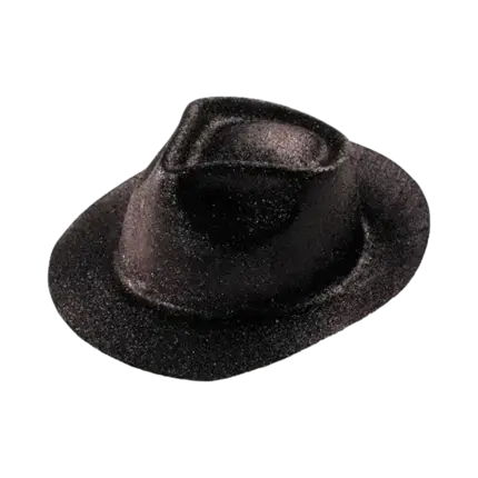 BORSALINO Sequin Hat Black