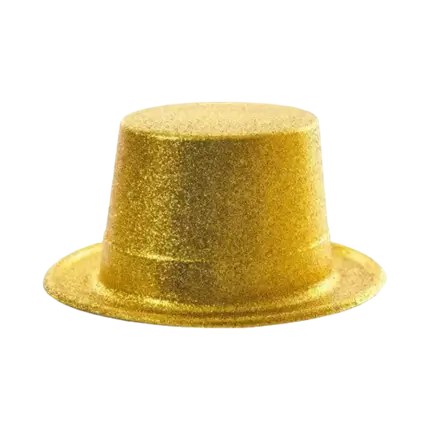 Gold Sequin Top Hat