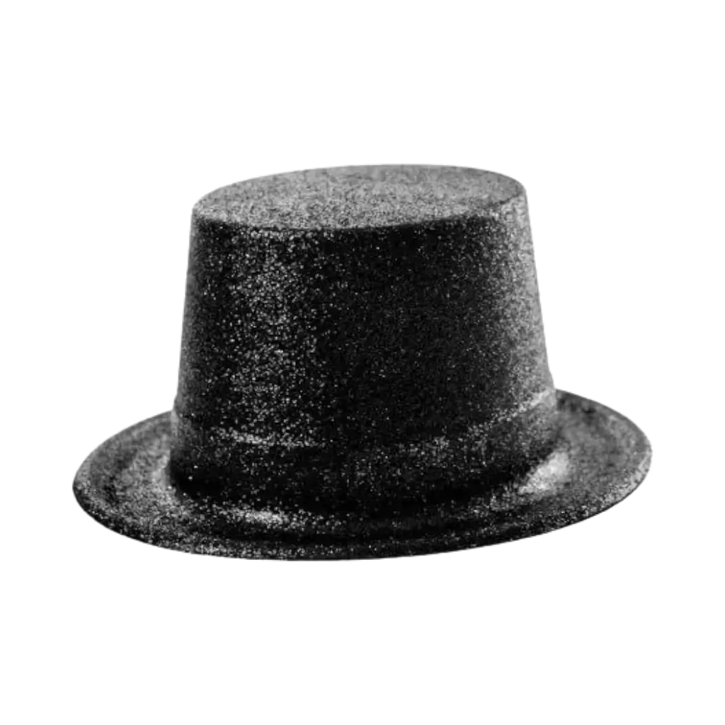 Top Hat Sequin Black
