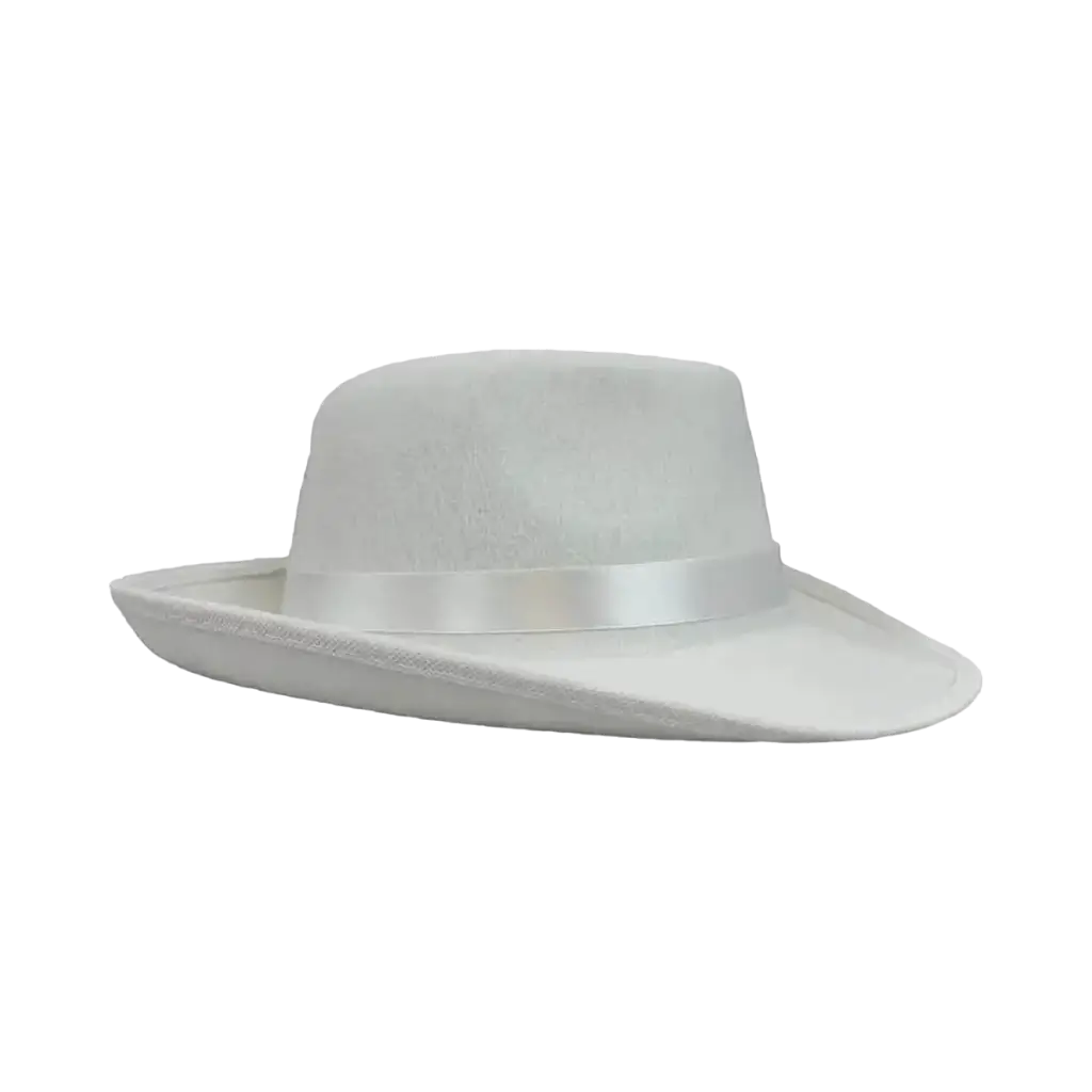Borsalino Hat in White Fabric