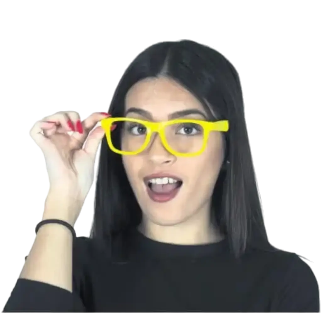 Yellow Neon Glasses Without Lenses