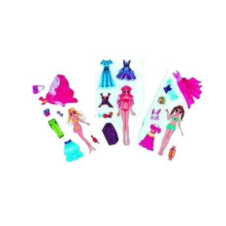Set of 6 stickers for girls