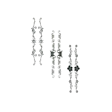 Set of 2 fake glitter tattoos