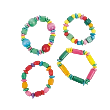 Multicoloured wooden bracelet