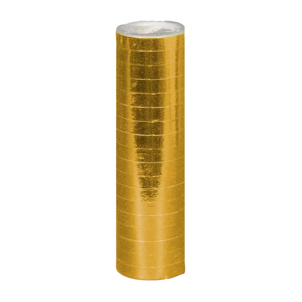 Roll of metallic gold paper streamers (4 m)