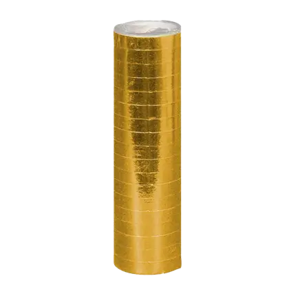 Roll of metallic gold paper streamers (4 m)