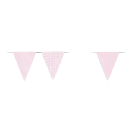 SWEET pink garland 12 pennants
