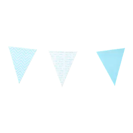 SWEET blue garland 12 pennants