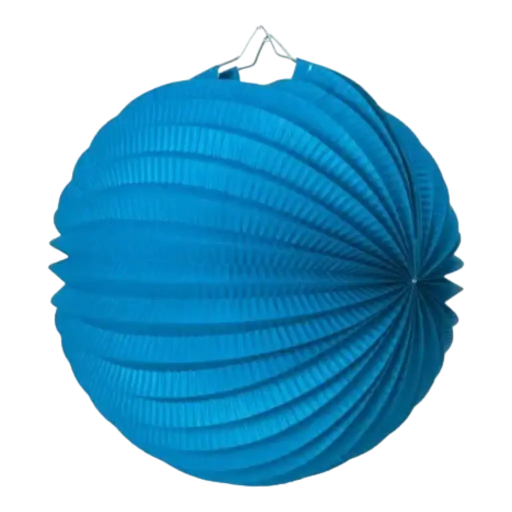 Round paper ball lantern blue 30cm