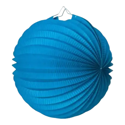 Round paper ball lantern blue 30cm