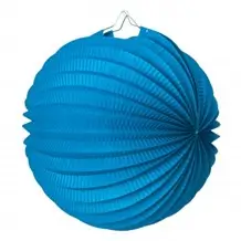 Round paper ball lantern blue 20cm