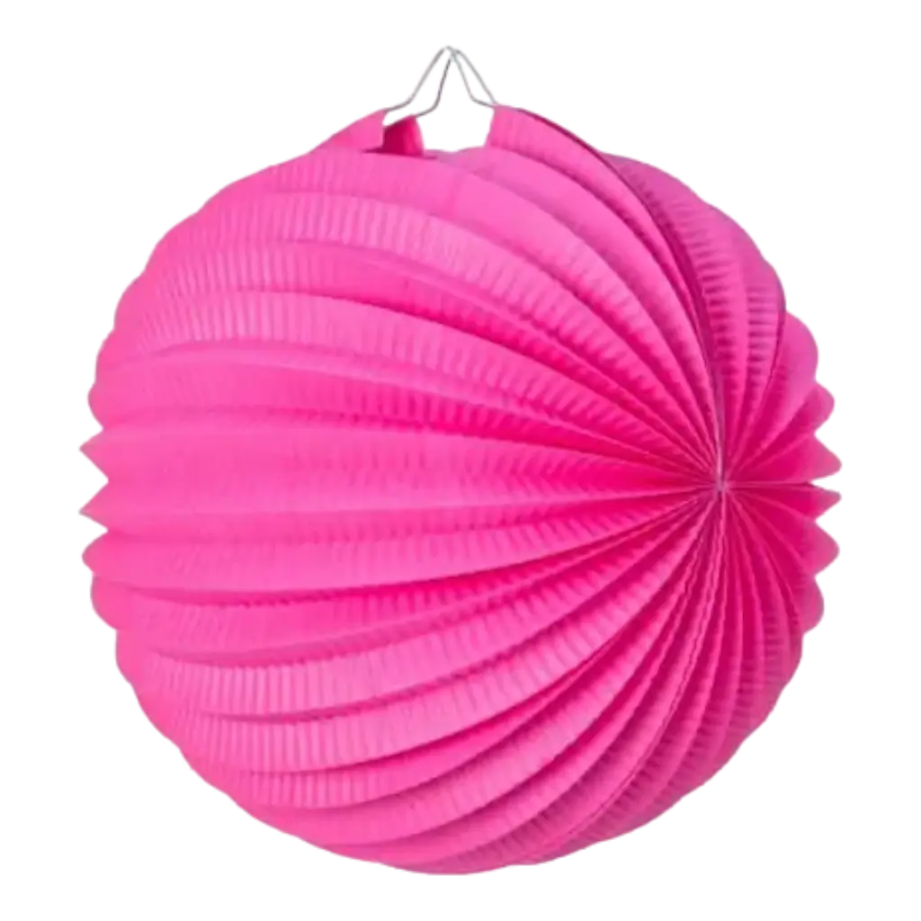 Paper ball lantern round pink fuchsia 30cm