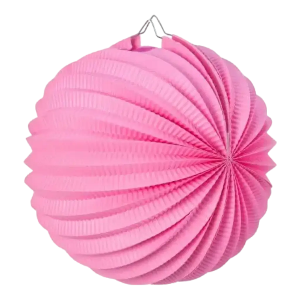 Round paper ball lantern light pink 20cm