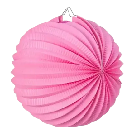 Round paper ball lantern light pink 20cm