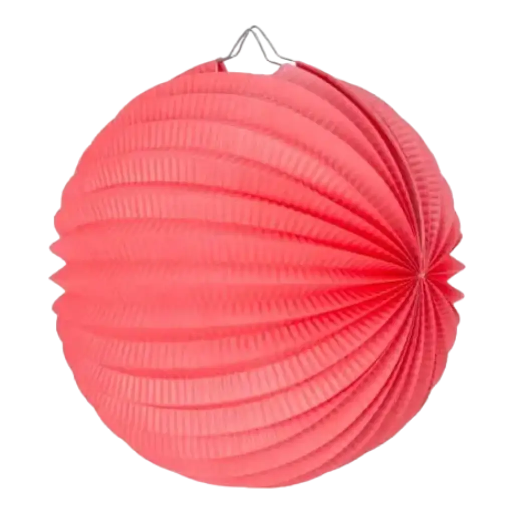 Round paper ball lantern coral 30cm