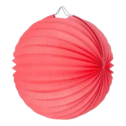 Round paper ball lantern coral 20cm