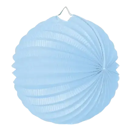 Round paper ball lantern soft blue 30cm