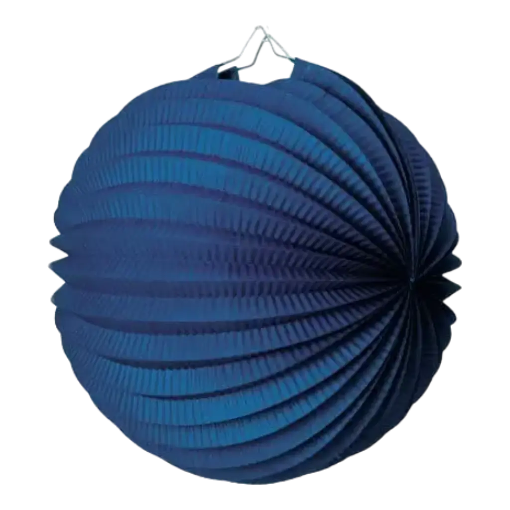 Round paper ball lantern navy blue 20cm