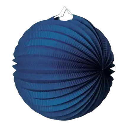 Round paper ball lantern navy blue 20cm