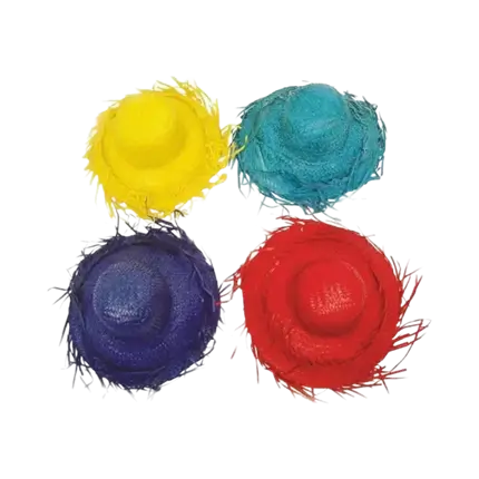 Red Straw Caribbean Hat