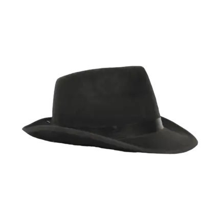 Borsalino Hat in Black Fabric