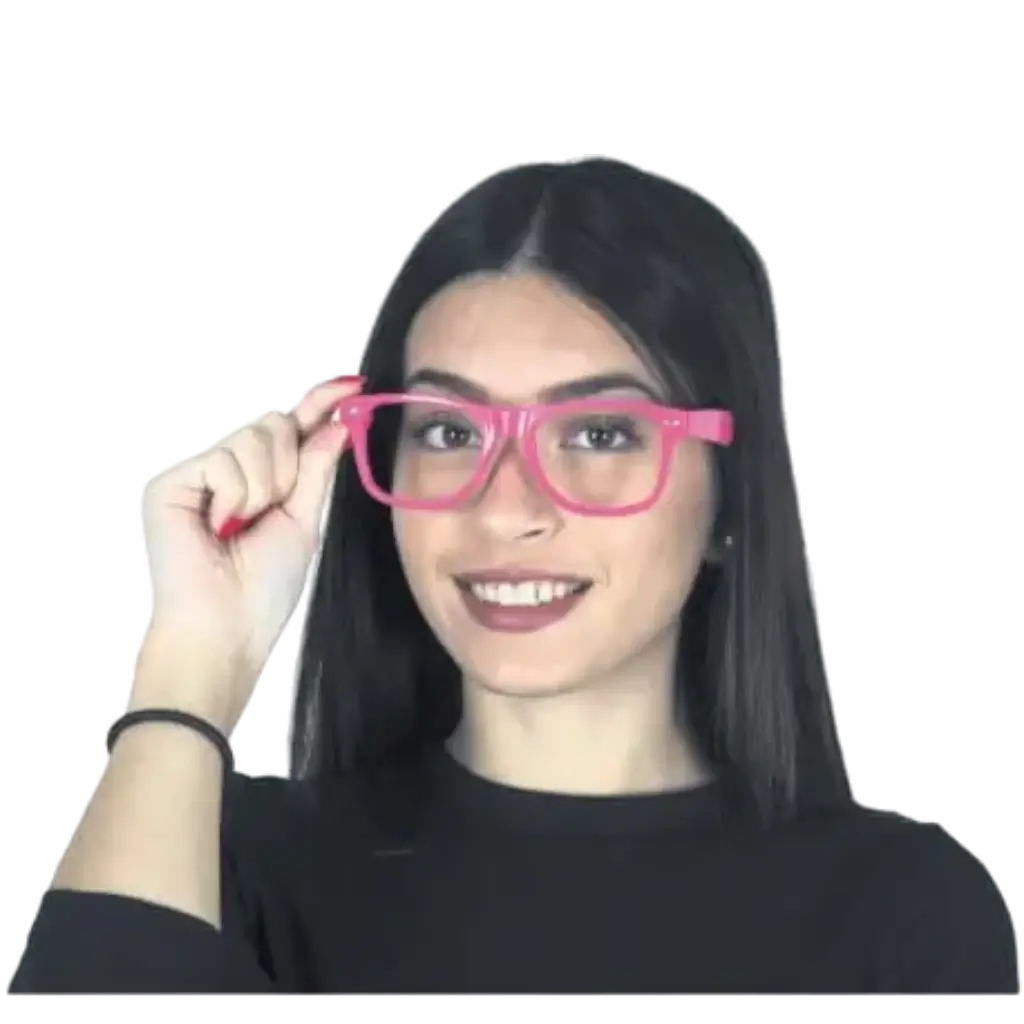 Neon Pink Glasses Without Lenses