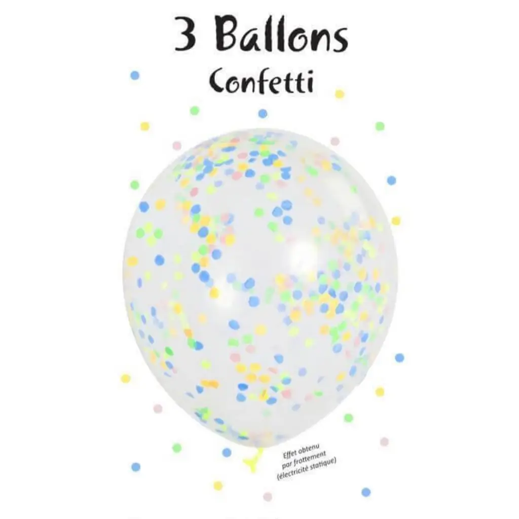 Set of 3 Pastel Confetti Balloons