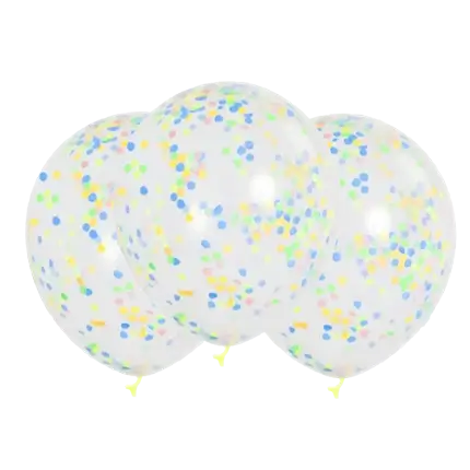 Set of 3 Pastel Confetti Balloons