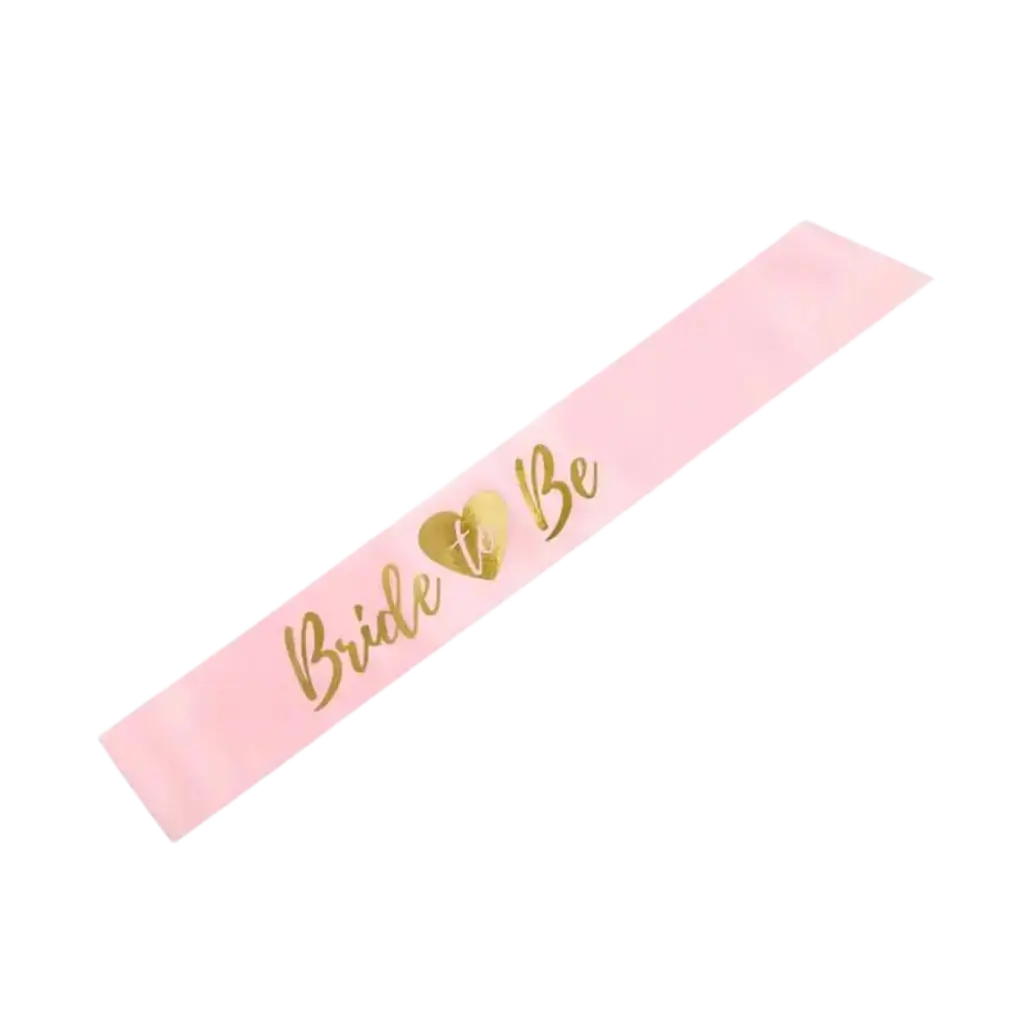 Pink scarf with Bride to be Gold