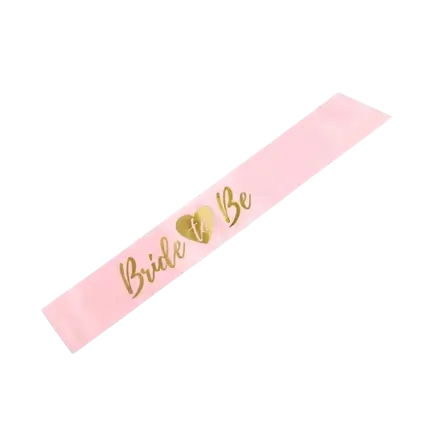 Pink scarf with Bride to be Gold