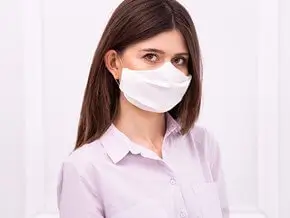 1-ply disposable white hygienic mask