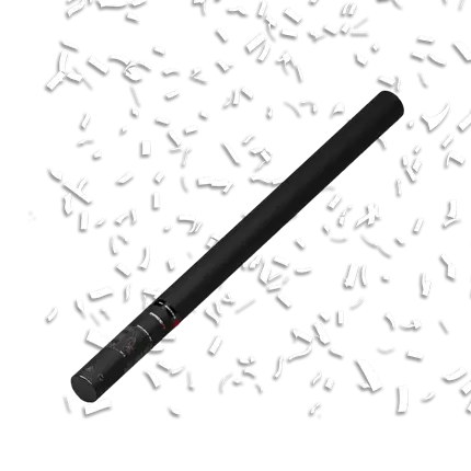 White manual confetti gun 100% Biodegradable 80cm