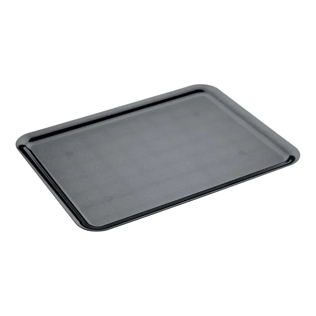 Black rectangular plastic tray 50x37cm
