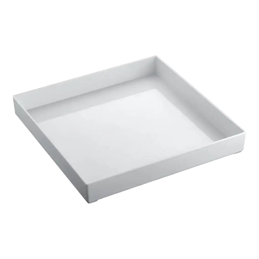 White square plastic tray 30x30cm