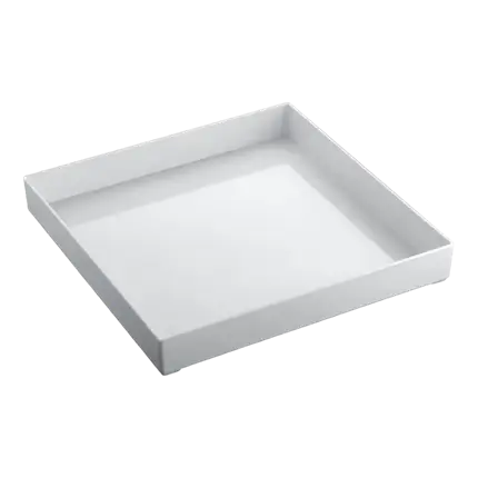White square plastic tray 30x30cm