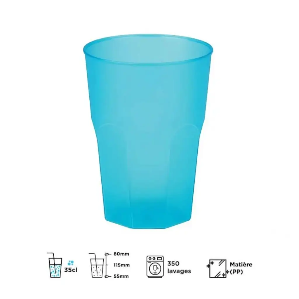 Turquoise blue cocktail glass 35cl (Set of 20)