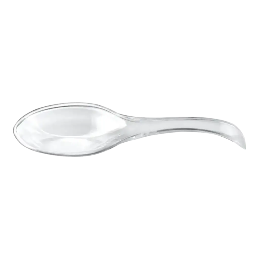 Transparent plastic spoon glass - Set of 30